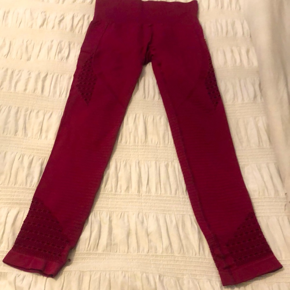 Gymshark Energy Seamless Leggings Beet Red Size Medium